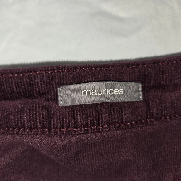 Maurices Deep Purple Button-Front Mini Skirt - Picture 3 of 4